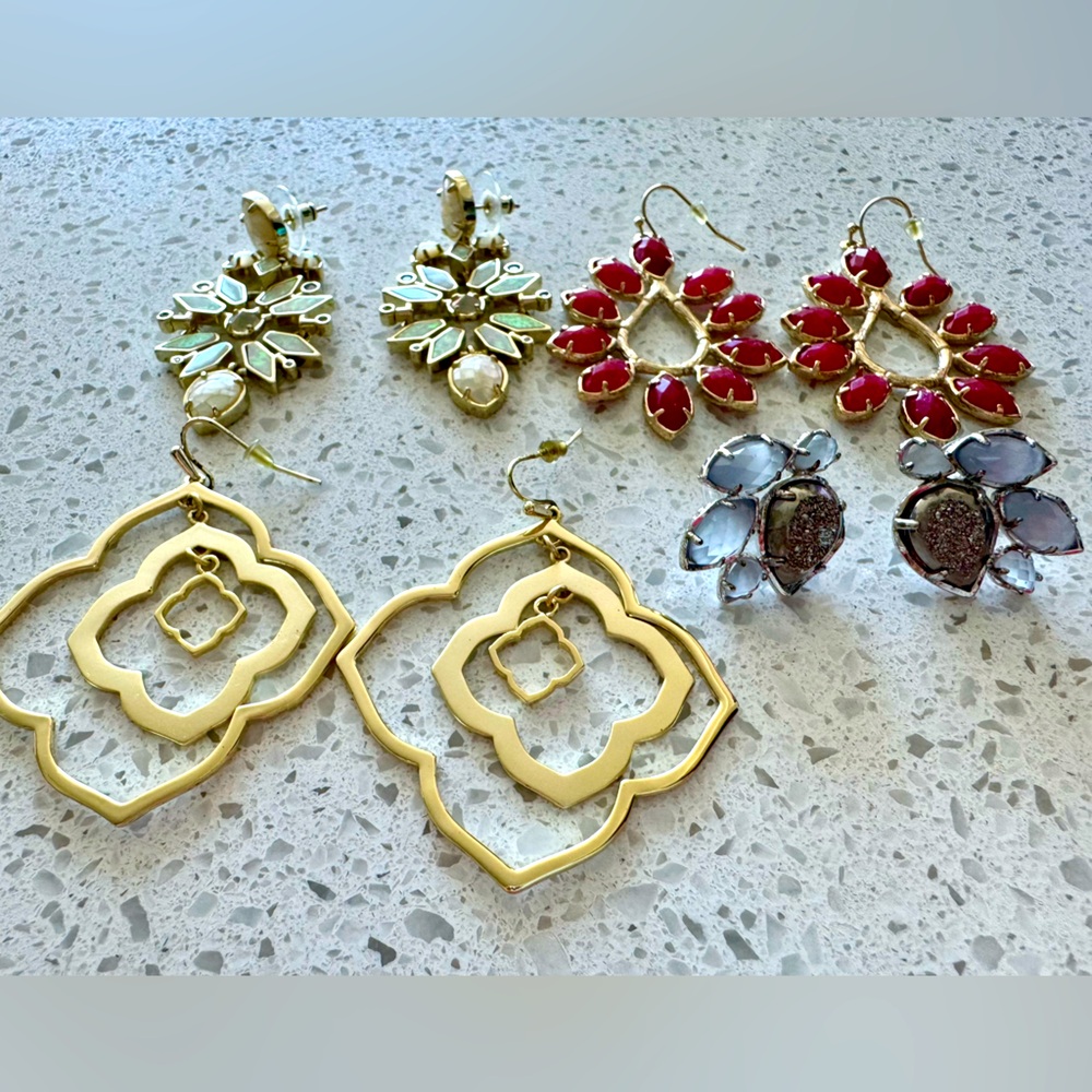 Kendra Scott earring, 4 pairs